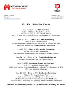 2021 End of Year events