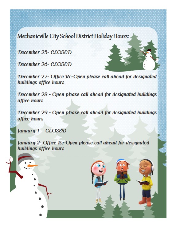 Mechanicville City School District Hours