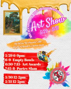 Art Show Flyer May 29-31, 2026 High School Gym