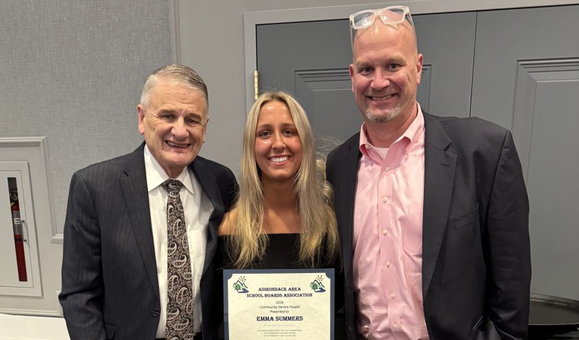 Emma Summers for being recognized at The Student Awards Dinner of the Adirondack Area School Boards Association