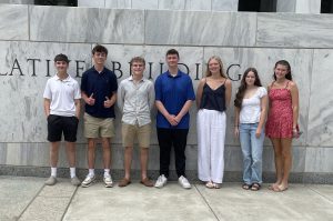Mrs. Seymour's Drawing & Painting class went to the Legislative building in Albany to attend the 36th Annual New York State Art Teachers Association Legislative Student Art Exhibition.