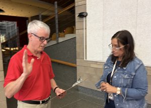 Catherine  O'Brien, Clerk of the Board, administers the Oath of Office to Scott D’Ambro 