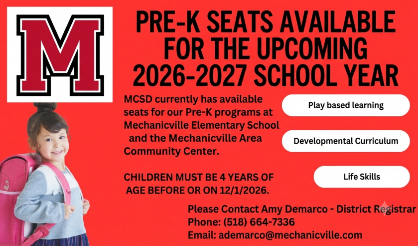 Flyer announcing that there are Pre-K spots still available.